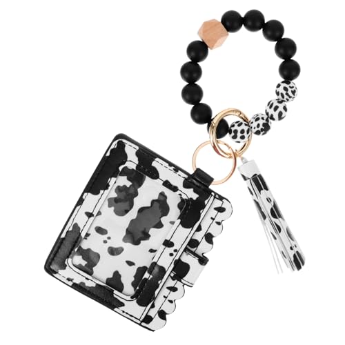 BESPORTBLE Silikon Perlen Kartenhalter Brieftasche Clutch Kleine Armbänder Perlen Perlen Perlen Mini Geldbörse Schlüssel Pu Leder von BESPORTBLE
