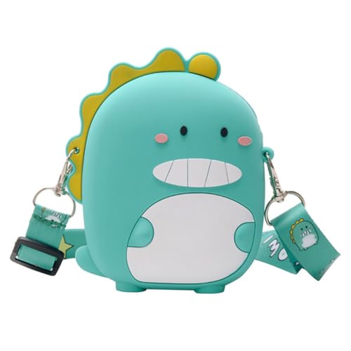 BESPORTBLE Silikon Umhängegeldbeutel Cartoon Münzbeutel Grün Kleine Leicht Tragbar Für Alltag Reisen Schule Strand von BESPORTBLE