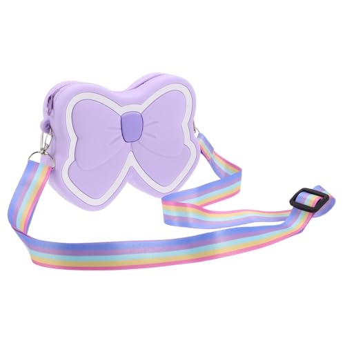 BESPORTBLE Silikon Umhängetasche mit Süßer Schleife Kleine und Strapazierfähige Mädchen Schultertasche Bpa Frei Leicht zu Reinigen für Alltag Modisches Accessoire für Mädchen von BESPORTBLE
