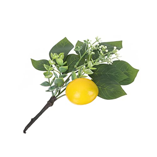 BESPORTBLE Simulation Zitronenblumenarrangement Geäst Fälschung Dekorativ Blumendekoration Zitronentablett Dekorationen Zweig Gefälscht Realistisch Wohndekoration Yellow Plastik von BESPORTBLE