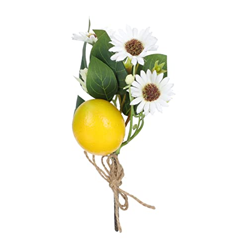BESPORTBLE Simulation Zitronenblumenarrangement Realistisch Ästhetisch Künstlich Gefälscht Fälschung Drinnen Einmachgläser Wohnkultur Blumenarrangement Zweig Blumenzweig Plastik Yellow von BESPORTBLE
