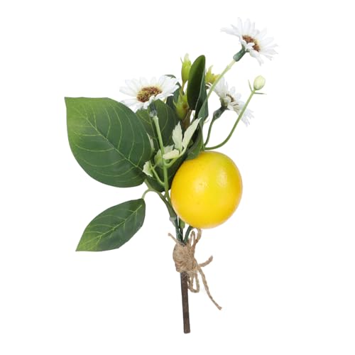 BESPORTBLE Simulation Zitronenblumenarrangement gefälscht künstlich Fälschung drinnen kunstpflanze kunstplflanze room decor for einmachgläser Vasenzweig Pflanzenzweig Plastik Yellow von BESPORTBLE