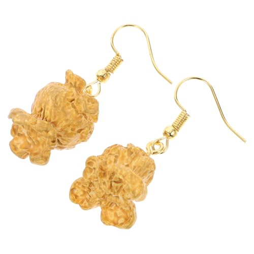 BESPORTBLE Simulierte Lebensmittelohrringe Ohrtropfen-Popcorn Ohrhänger schön gefälschte Popcorn-Ohrtropfen Frau Ohrtropfen Yellow von BESPORTBLE