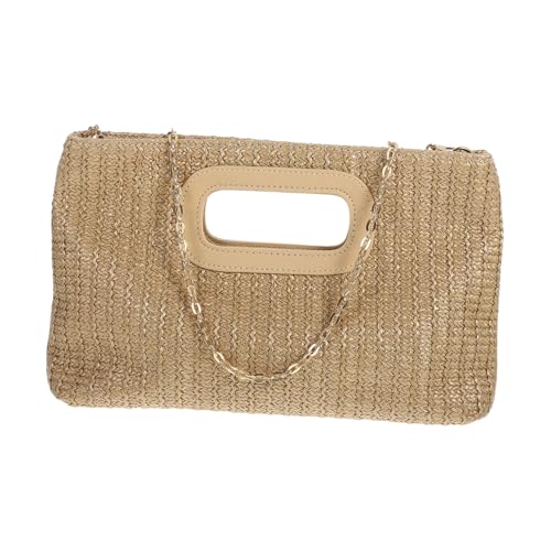 BESPORTBLE Simulierter Gras Handtasche mit Abnehmbarem Kettenriemen Stilvolle Boho Umhängetasche für Sommer Elegant und Geräumig für BESPORTBLE Simulierter Gras Handtasche mit Abnehmbarem Kettenriemen Stilvolle Boho Umhängetasche für Sommer Elegant und Geräumig für von BESPORTBLE