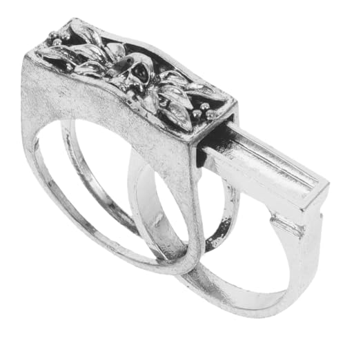 BESPORTBLE Skull Herrenring im Vintage Gothic Design Unisex Punk Ring mit Einzigartigem Schädelmotiv Langlebig für Alternative Individuelles Styling von BESPORTBLE