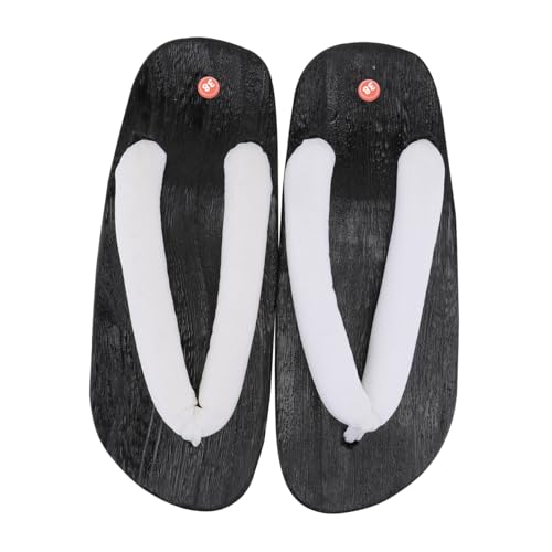 BESPORTBLE Sommer Clogs Schuhe Herren Japanischer Stil Kreative Holzpantoletten mit Bequemer Flacher Sohle rutschfest Atmungsaktiv und Strapazierfähig für Freizeit und Alltag von BESPORTBLE