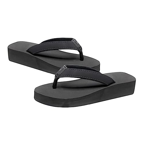 BESPORTBLE Sommer Damen Sandalen Keilabsatz EVA Slippers Thick Bottom Komfortable Pantoletten für Strand Freizeit Indoor Outdoor Schwarz von BESPORTBLE