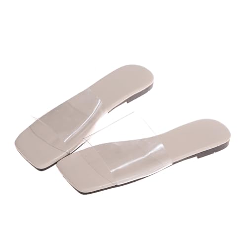 BESPORTBLE Sommer Slipper Damen Quadratisch Flach Modisch Atmungsaktiv Komfortabel Stylische Hausschuhe für Freizeit und Outdoor Transparent BESPORTBLE Sommer Slipper Damen Quadratisch Flach Modisch Atmungsaktiv Komfortabel Stylische Hausschuhe für Freizeit und Outdoor Transparent von BESPORTBLE