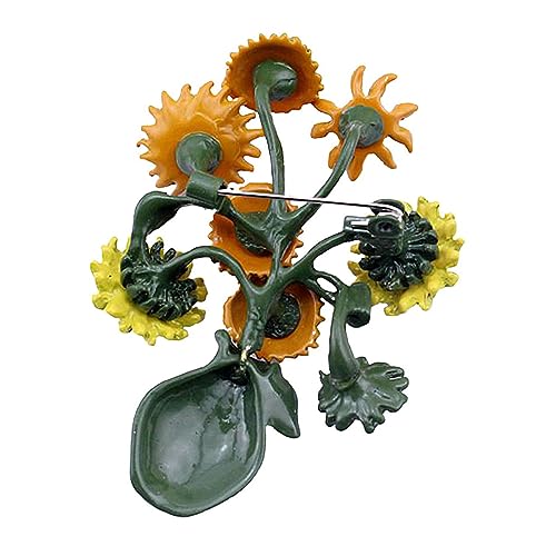 BESPORTBLE Sonnenblumenbrosche Aus Legierung Blumen-corsage Für Damen Modische Brustnadel Mit Strass Leicht Und Langlebig Für Kleidung Pullover Und Jacken von BESPORTBLE