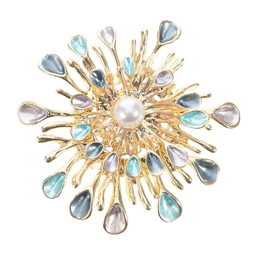 BESPORTBLE Sonnenblumenbrosche mit Perlen Fein Gearbeitete Anstecknadel für Pulloverkragen Modischer Schmuck für Damen Vielseitig für Alltag und Festliche Anlässe Geeignet von BESPORTBLE