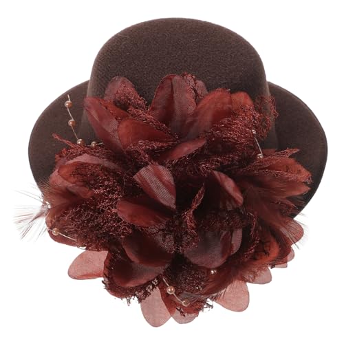 BESPORTBLE Hut-haarspange Spitzen-kopfbedeckung Party-haarspange Formelle Haarnadel Stilvolle Haarspangen Damen Blume Haar Clip von BESPORTBLE