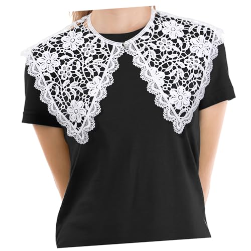 BESPORTBLE Spitzenkragen Blumenmuster Damen Fake Collar Aus Baumwolle Für Weste Tank Kleid Hemd Mit Perlmuttknopf Atmungsaktiv Für Partys Hochzeiten Weiß BESPORTBLE Spitzenkragen Blumenmuster Damen Fake Collar Aus Baumwolle Für Weste Tank Kleid Hemd Mit Perlmuttknopf Atmungsaktiv Für Partys Hochzeiten Weiß von BESPORTBLE