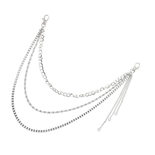 BESPORTBLE Star Hosenkette für Herren Hip Hop Jeans Kette Strapazierfähig Langlebig für Tanz Bühnenauftritte Modisches Accessoire für Gürtel Taschen Schlüsselanhänger von BESPORTBLE