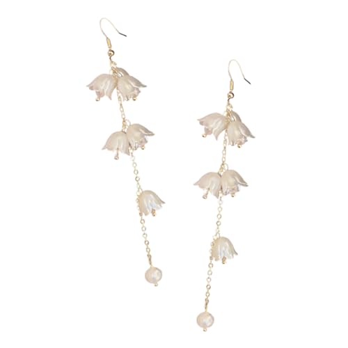 BESPORTBLE Statement Ohrringe Damen Glockenorchideen Blüten Ohrhänger Leichte Perlen Ohrhaken Schmuck Blumen Ohrringe für Alltag Party Geeignet von BESPORTBLE
