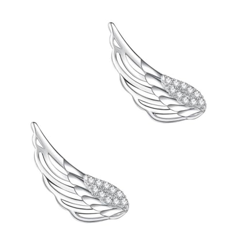 BESPORTBLE Sterling Silber Engelsflügel Ohrringe Damen Leichte Flügel Ohrhänger Mädchen Dekorativer Ohrschmuck Hautfreundlich Elegant Für Alltag Geburtstag Valentinstag von BESPORTBLE