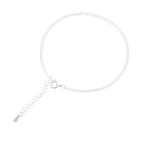 BESPORTBLE Sterling Silber Fußkettchen Damen Modisches Verstellbares Fußkettchen mit Elegantem Schlichtem Design Hypoallergenes Langlebiges Fußschmuck Accessoire für Alltag und Party von BESPORTBLE