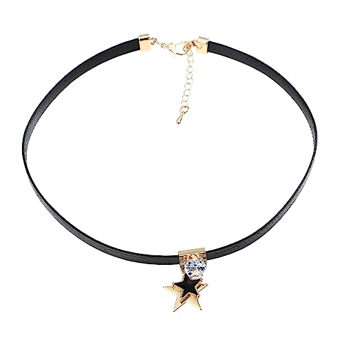 BESPORTBLE Stern Choker Halskette für Frauen Rhinestone Schmuck Schwarze Kette für Besondere Anlässe für Valentinstag Weihnachten Einzigartiger Boho von BESPORTBLE