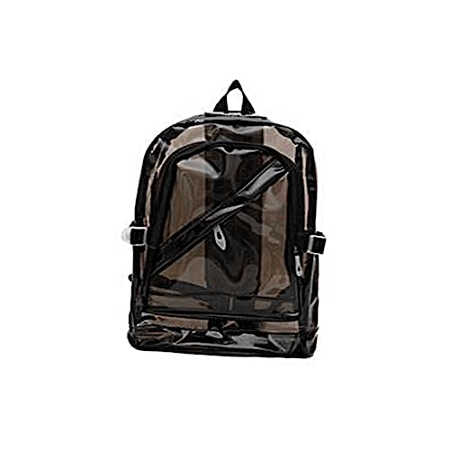 BESPORTBLE Stil Transparenter Schulrucksack Für Mädchen Geräumiger Daypack Mit Verstellbaren Schultergurten Modischer Rucksack Für Schule Strand Und Freizeit Schwarz von BESPORTBLE