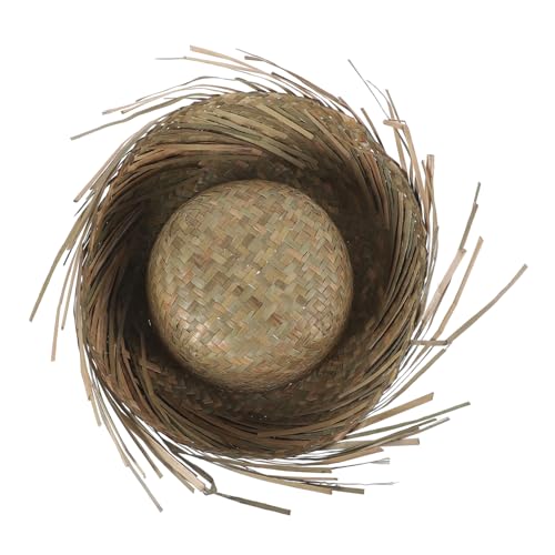 BESPORTBLE Strohhut Gewebt Strand-sonnenhut Handgewebt Dekorativer Sonnenhut Für Outdoor-aktivitäten Leichter Atmungsaktiver Hut Für Männer Mexikanischer Hawaii-partyhut von BESPORTBLE