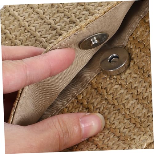 BESPORTBLE Strandtasche Damen Clutch Handtasche Imitat Strohgeflecht Große Kapazität Vielseitige Handgelenktasche Für Alltag Party Picknick Und Urlaub von BESPORTBLE