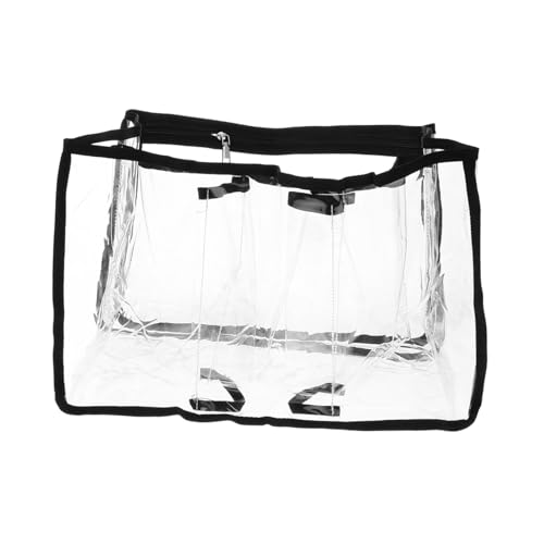 BESPORTBLE Strandtasche einfach Kosmetik für Bitte Wasserdicht strandspielzeug Handtasche reisegepäcktasche transparenter Beutel Beutel-Organizer-Einsatz transparente Schminktasche PVC Black von BESPORTBLE