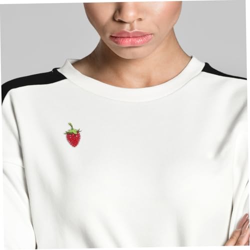 BESPORTBLE Strass Erdbeer Brosche Damen Anstecknadel Aus Leichtem Legierungsmetall Mit Sicherem Verschluss Modisches Obst Design Für Jacken Taschen Und Festliche Anlässe von BESPORTBLE