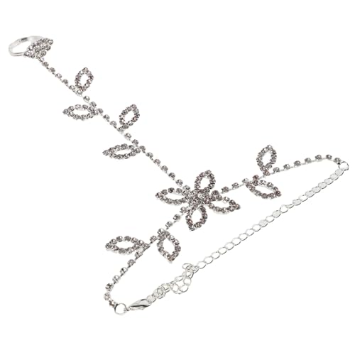 BESPORTBLE Fußring Mit Strasssteinen Für Damen Funkelnder Fußschmuck Für Strandhochzeiten Leichtes Fußkettchen Für Verschiedene Anlässe von BESPORTBLE