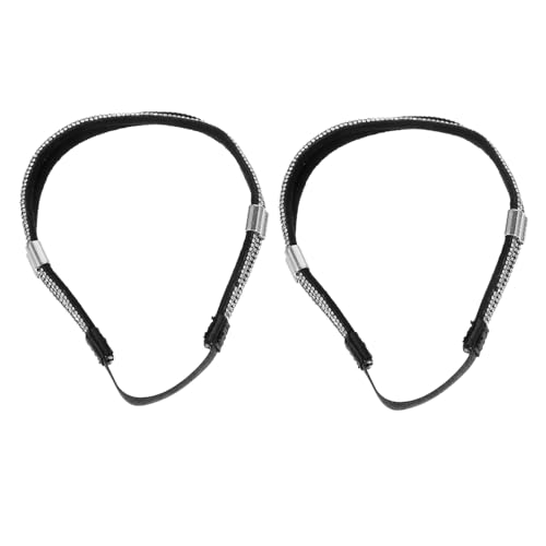 BESPORTBLE Strass High Heels Schuhriemen Elastisch Anti lose Absatzschoner Dekorativer Knöchelriemen Für Damen Verstellbare Einheitsgröße Weißer Strass Schwarzem Grund Sicherer Halt Für Tanz von BESPORTBLE