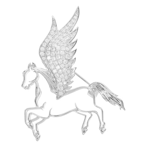 BESPORTBLE Strass-Pferdebrosche: Sternzeichen-Anstecknadel – Anstecknadel zum chinesischen Neujahr 2026 – Dekorativer, ausgehöhlter Schmuck für Damen, Mädchen und Herren, Kleider, von BESPORTBLE