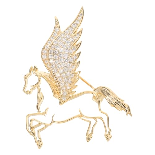 BESPORTBLE Strass-Pferdebrosche: Sternzeichen-Anstecknadel – Anstecknadel zum chinesischen Neujahr 2026 – Dekorativer, ausgehöhlter Schmuck für Damen, Mädchen und Herren, Kleider, von BESPORTBLE