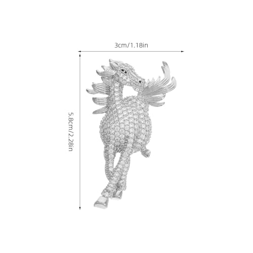 BESPORTBLE Strass-Pferdeschmuck-Brosche: Anstecknadel mit Sternzeichen für Damen und Herren – glitzernde Tier-Anstecknadel für Kleidung, Schals und festliche Anlässe von BESPORTBLE