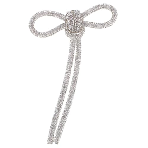 BESPORTBLE Strass Schleifenbrosche Damen Modisch Vielseitig Eleganter Anstecker mit Funkelnden Kristallen für Blazer Kleider Rucksäcke und Festliche Outfits von BESPORTBLE