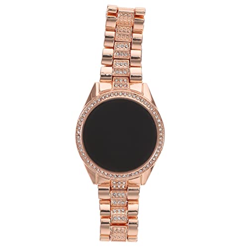BESPORTBLE Strassbesetzte Damen Armbanduhr Digitale LED Uhr Roségold Für Täglichen Gebrauch Lässige Handgelenk Uhr Mit Modischem Design Stilvollem Armband von BESPORTBLE