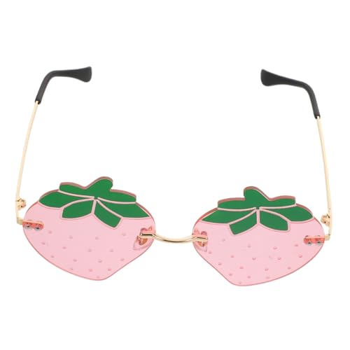 BESPORTBLE Strawberry Sonnenbrille Damen Modisch Randlos Hochtransparente Uv-schutz Brillengläser Leicht Für Party Strand Foto Fahrten BESPORTBLE Strawberry Sonnenbrille Damen Modisch Randlos Hochtransparente Uv-schutz Brillengläser Leicht Für Party Strand Foto Fahrten von BESPORTBLE