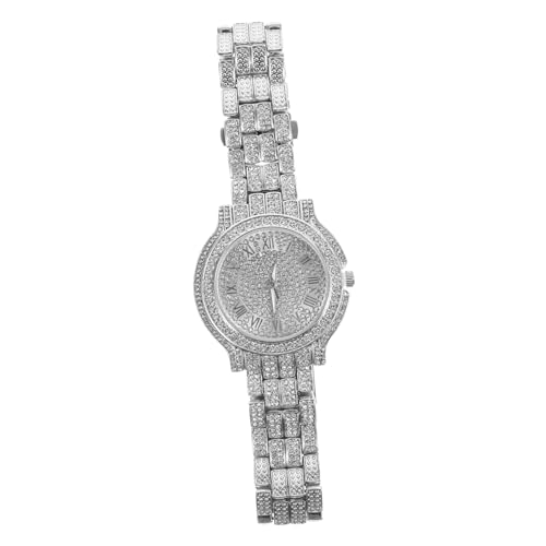 BESPORTBLE Stylische Damen Armbanduhr Mit Funkelnden Strasssteinen Quarz Uhr Im Eleganten Silberdesign Römische Ziffern Perfektes Accessoire BESPORTBLE Stylische Damen Armbanduhr Mit Funkelnden Strasssteinen Quarz Uhr Im Eleganten Silberdesign Römische Ziffern Perfektes Accessoire von BESPORTBLE