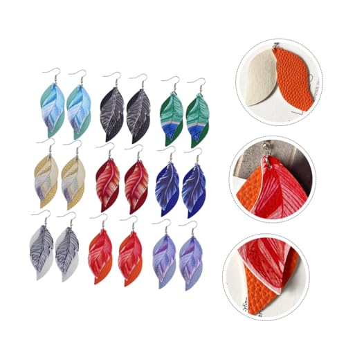 BESPORTBLE Stylische Lederohrringe Leichtes Pu material Feine Verarbeitung Modisches Accessoire Für Damen Freundinnen Geschenk von BESPORTBLE