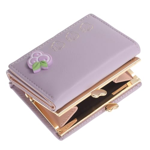 BESPORTBLE Stylischer Geldbeutel Für Mädchen Faltbare PU Geldbörse Im Cartoon Design Geldbörse Mit Münzfach Kreative Brieftasche Für Damen Kompakte von BESPORTBLE