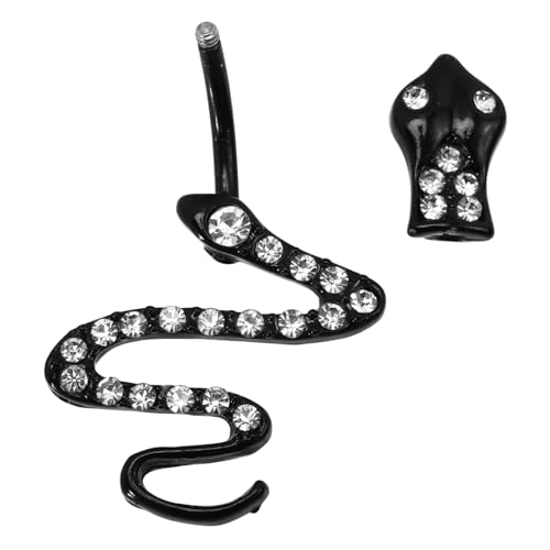 BESPORTBLE Stylischer Schlange Bauchnabelring Kreatives Nabelpiercing mit Funkelndem Design Eleganter Schmuck für Damen für Besondere Anlässe von BESPORTBLE