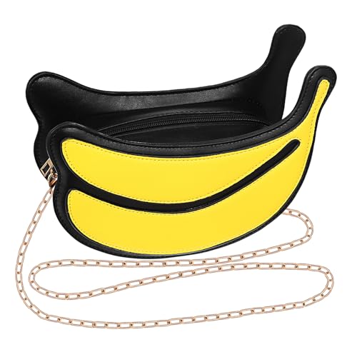 BESPORTBLE Süße Bananen Umhängetasche Für Damen Kleine Geldbörse Mit Handyfach Zusätzlichen Fächern Für Unterwegs Einzigartiges Design Praktische Handhabung von BESPORTBLE