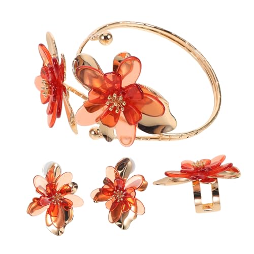 BESPORTBLE Süße Statement Ohrringe und Offener Ring Leichtes Drip Oil Design Lebendige Farbtöne Damen Schmuckset für Alltag Geburtstag Valentinstag von BESPORTBLE