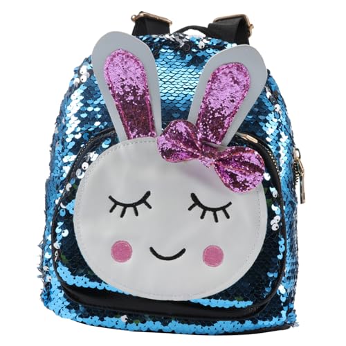 BESPORTBLE Süßer Junge Mädchen-Rucksack Mit Glitzer-Rabbit-Design Langlebige Schulranzen Für Täglichen Gebrauch Für Schule Reisen Und Freizeit von BESPORTBLE