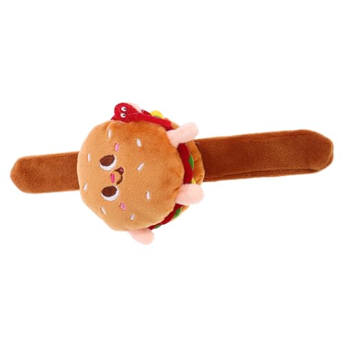 BESPORTBLE Süßes Plüsch Burger Schnapparmband Farbige Slap Bands für Partys und Feste als Mitgebsel Geburtstagsgeschenke von BESPORTBLE
