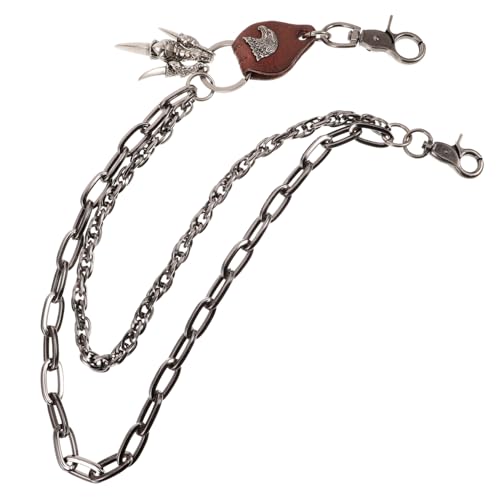 BESPORTBLE Taillenkette Aus Metall Hose Gürtel Punkzubehör Dekorative Hängekette Taschenkette Hängende Kette Dekorative Jeanskette Kette Für Jeans Jean -kette Zinklegierung von BESPORTBLE