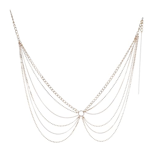 BESPORTBLE Taillenkette: Bauchschmuck mit Strasssteinen für Damen – mehrlagiger Taillenkettengürtel als Ornament für Strandkleider und Festival-Urlaubslooks von BESPORTBLE