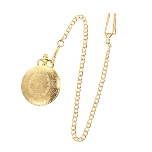BESPORTBLE Goldene Taschenuhr Mit Kette Hängeuhr Aus Hochwertigen Materialien Robust Und Widerstandsfähig Elegant Für Bekleidungszubehör von BESPORTBLE