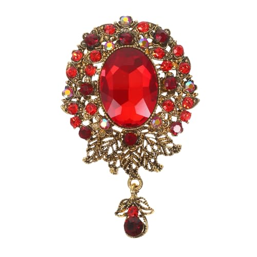 BESPORTBLE Damen Brosche Tropfenförmige Anstecknadel Mantelkleidung Schal Clip Blumenmotiv Legierung Leicht Tragbar Gesellschaftsaccessoire von BESPORTBLE