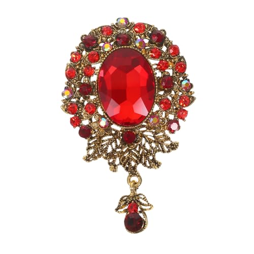 BESPORTBLE Teardrop Brosche für Damen Strapazierfähigem Legierungs Material Elegantes Vintage Blumen Design Anstecknadel für Jacken Kleider Taschen und Spezielle Anlässe von BESPORTBLE