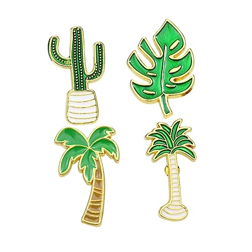 BESPORTBLE Teiliges Cartoon Pflanzen Broschen aus Legierung Bunte Kaktus Kokospalme Monstera Anstecknadeln Modische Schmucknadeln für Kleidung Taschen Accessoires für Frauen und Mädchen von BESPORTBLE