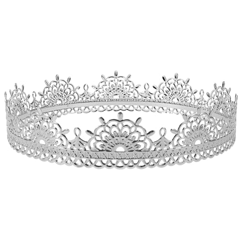 BESPORTBLE Krone Tiara Für Männer - Vintage Königliche Krone Aus Silber Metall Für Kostümpartys Bühnenauftritte Und Kindergeburtstag - Elegantes Und Bequemes Design von BESPORTBLE