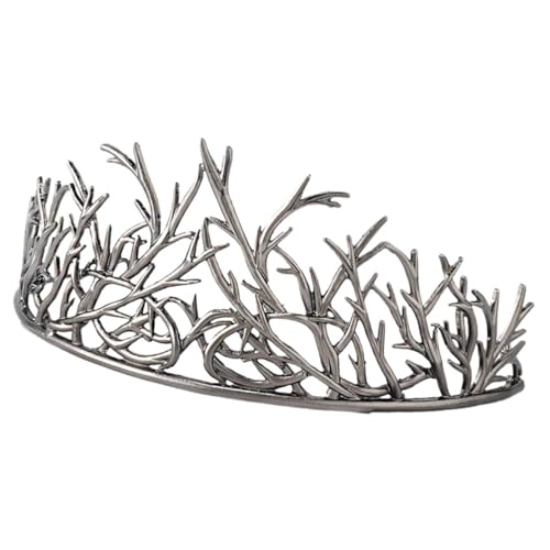 BESPORTBLE Tiara Für Braut Göttin Krone Kopfschmuck Goldene Kronen Kopfbedeckung Fest Schwarze Astkrone Herr Braut- Party Ast Krone Geburtstag Groß Brautkrone Feenkrone Tiaras Black Legierung von BESPORTBLE